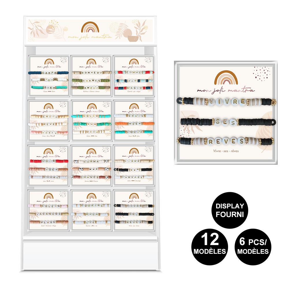 Bracelet mantra 12mods /72pcs