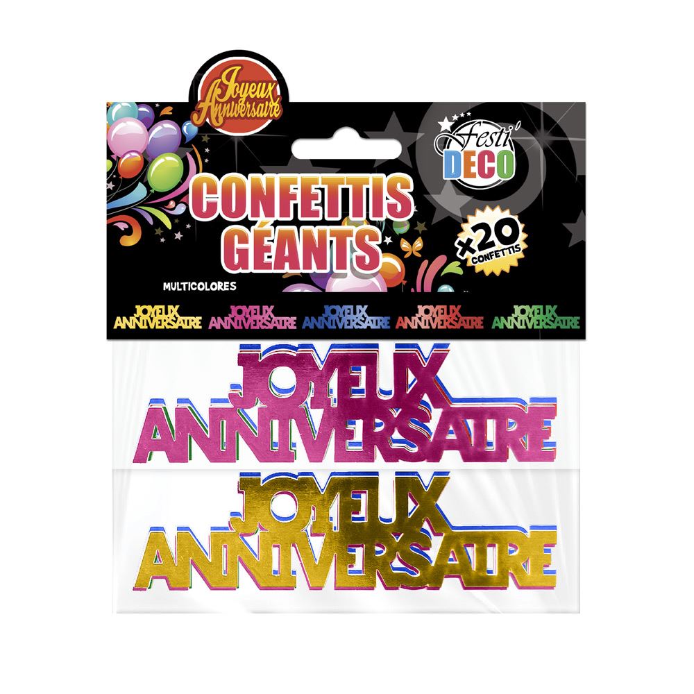 Confettis deco table anniv