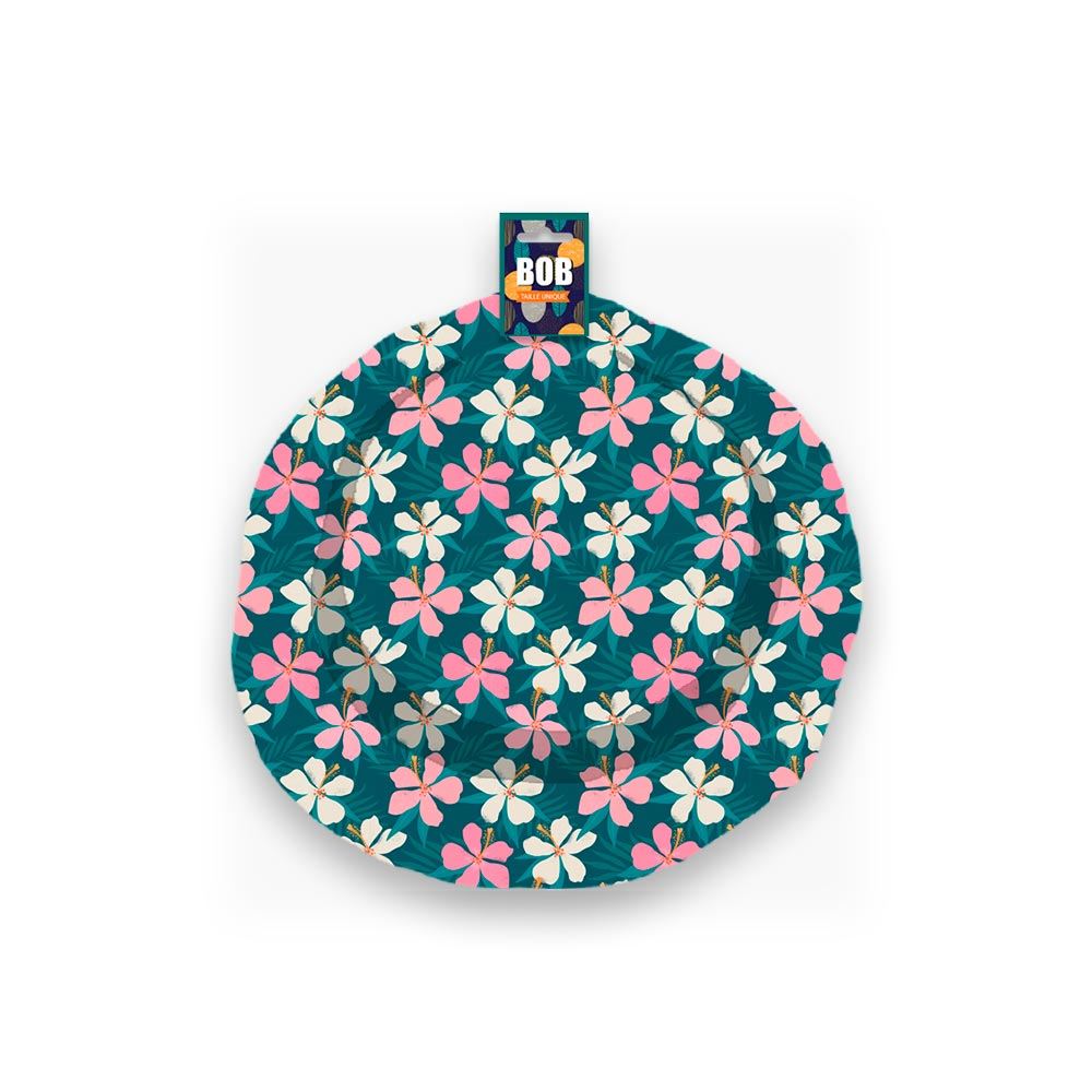 Bob motif fleurs hibiscus