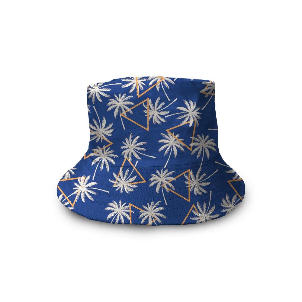 Bob bleu motif palmiers
