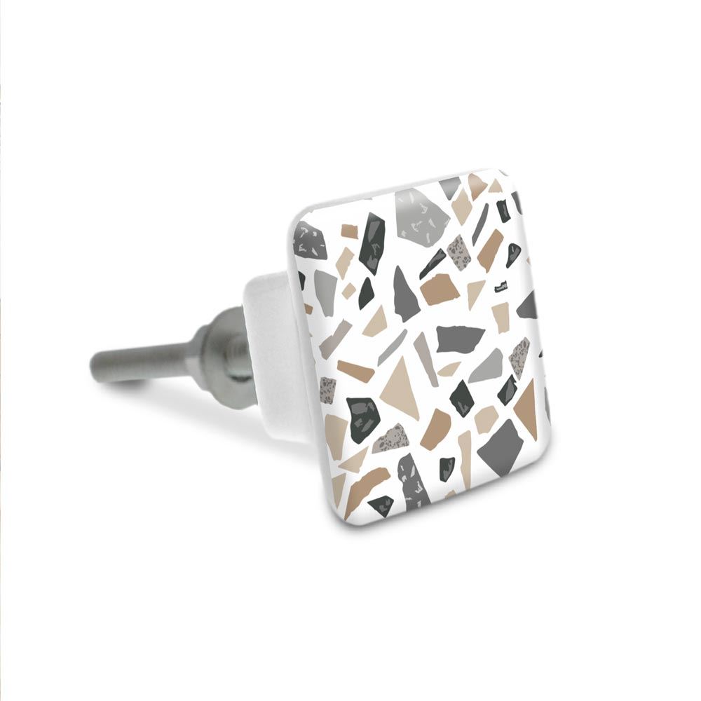 Bouton de meuble carre granit