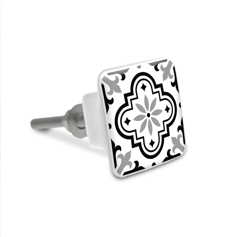 Bouton de meuble carre carreau ciment