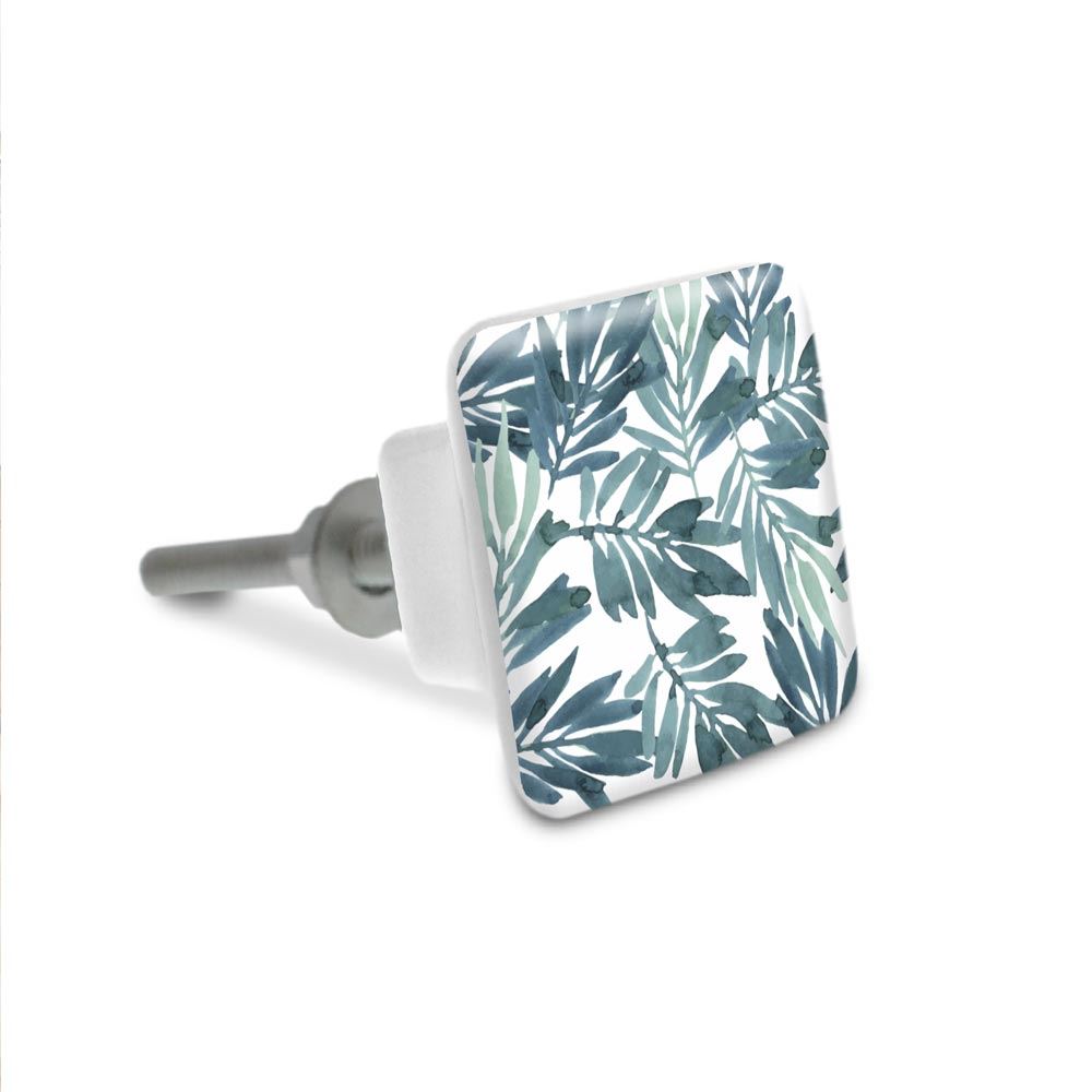 Bouton de meuble carre feuilles