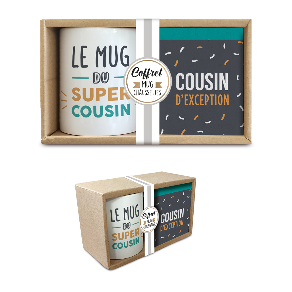 Mug cousin germain super pouvoir - cadeau homme cousin germain humour