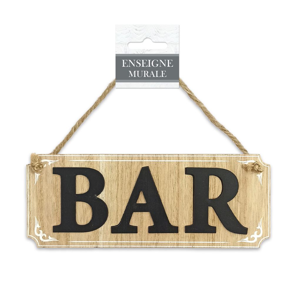Plaque deco maison  "bar"
