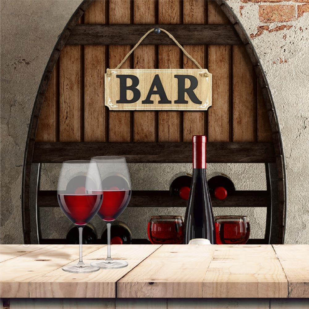 Plaque deco maison  "bar"
