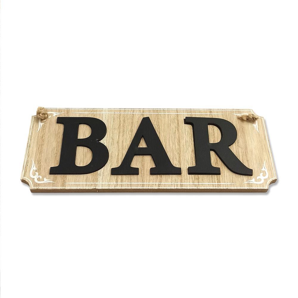 Plaque deco maison  "bar"
