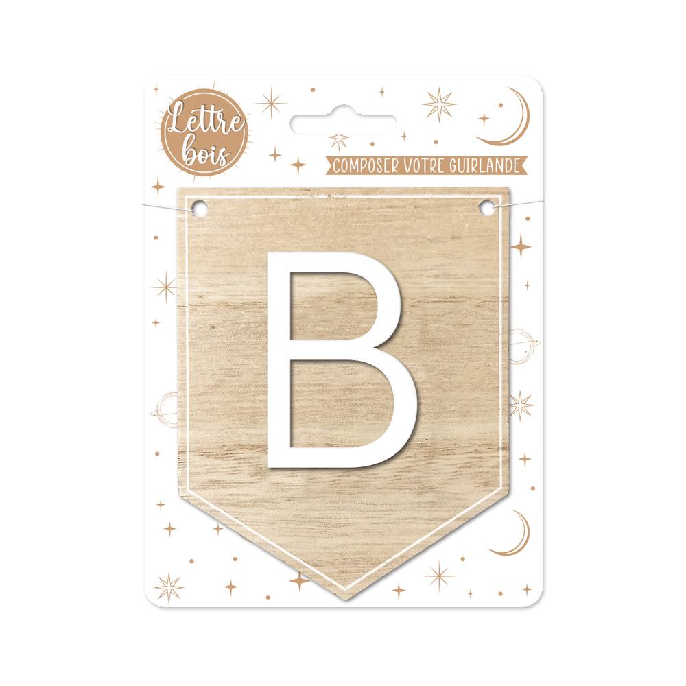 Plaque b pour guirlande alphabet