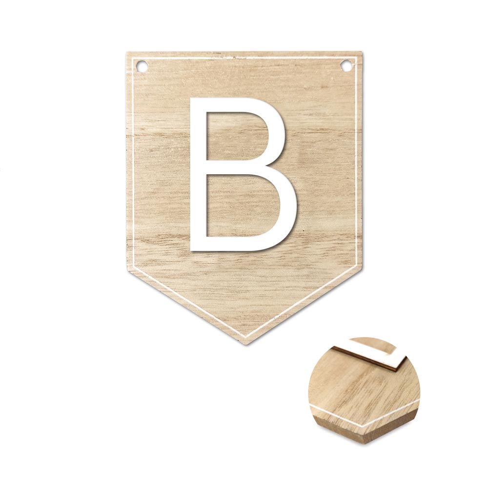 Plaque b pour guirlande alphabet