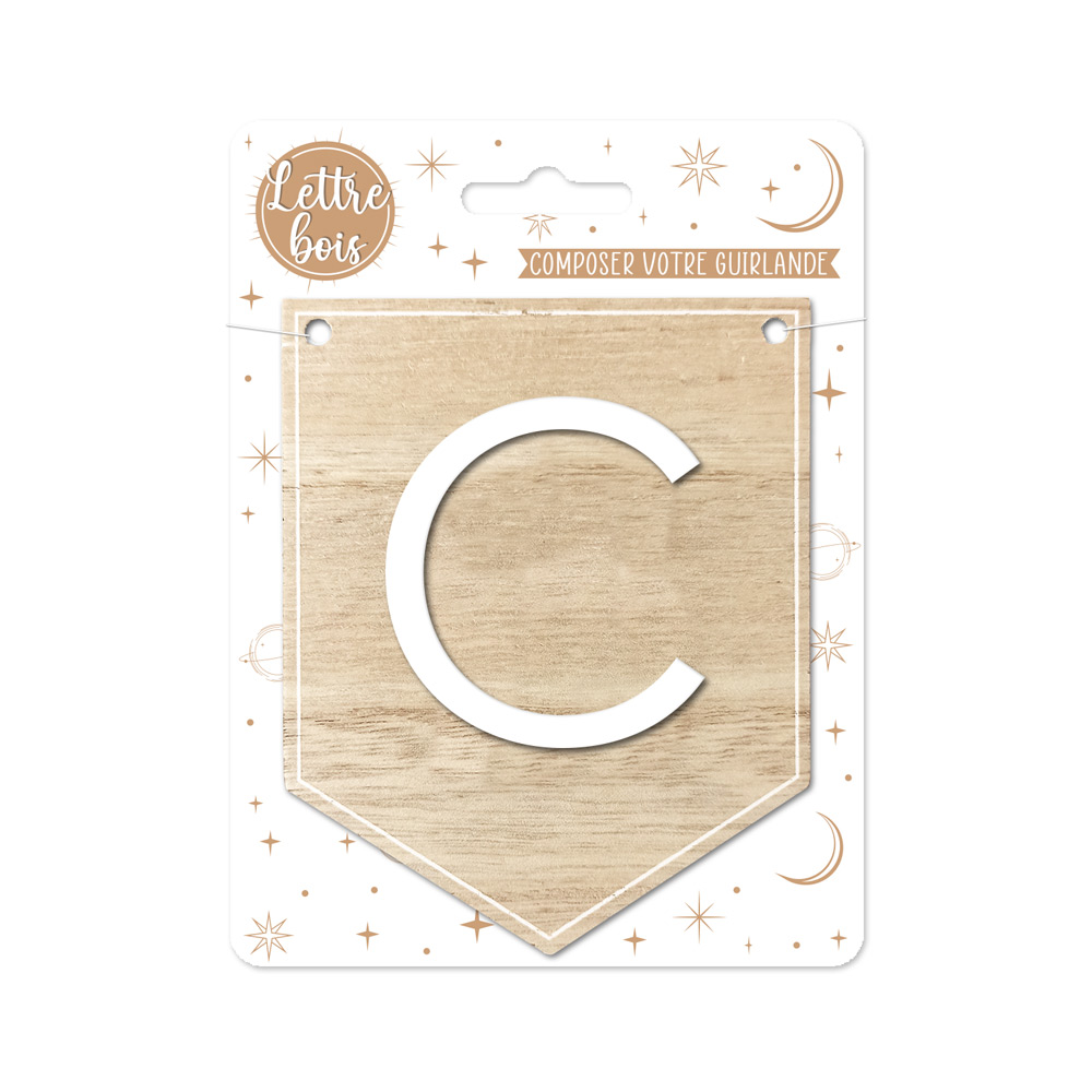 Plaque c pour guirlande alphabet