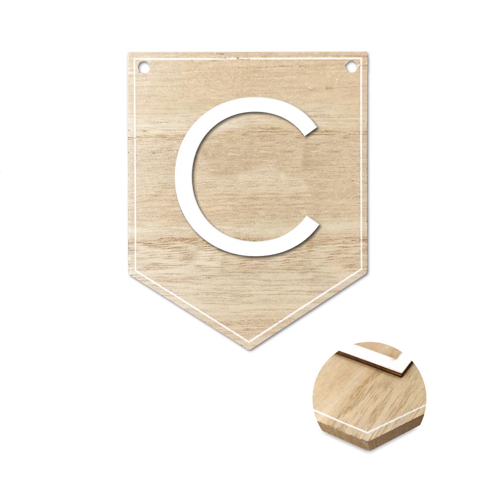 Plaque c pour guirlande alphabet