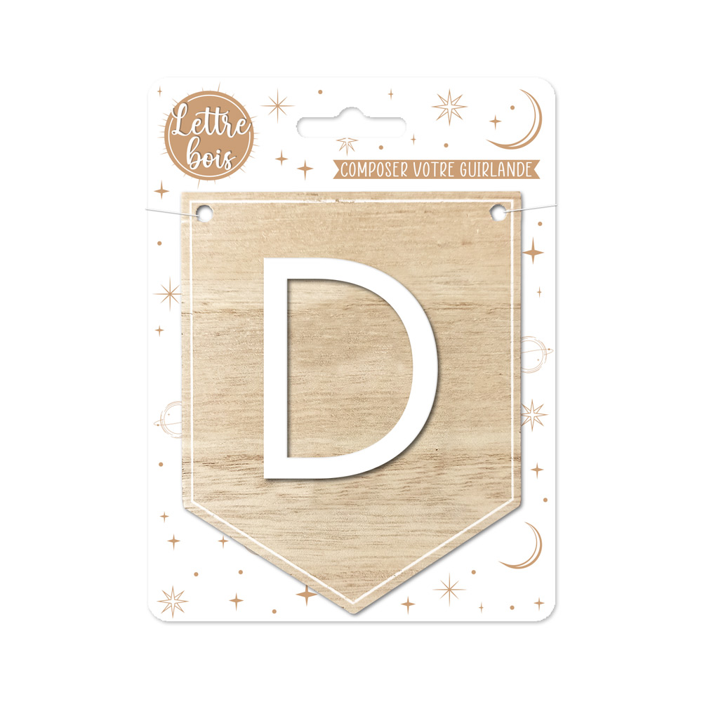 Plaque d pour guirlande alphabet