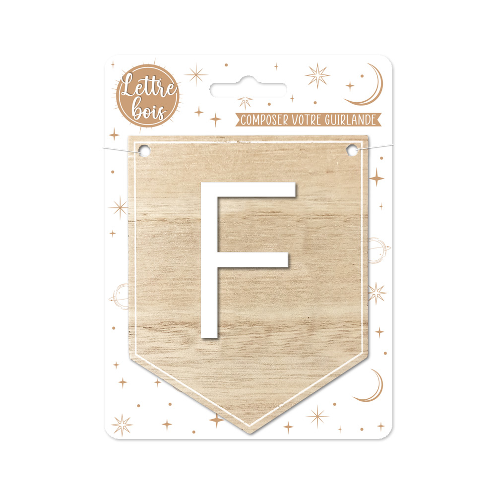 Plaque f pour guirlande alphabet