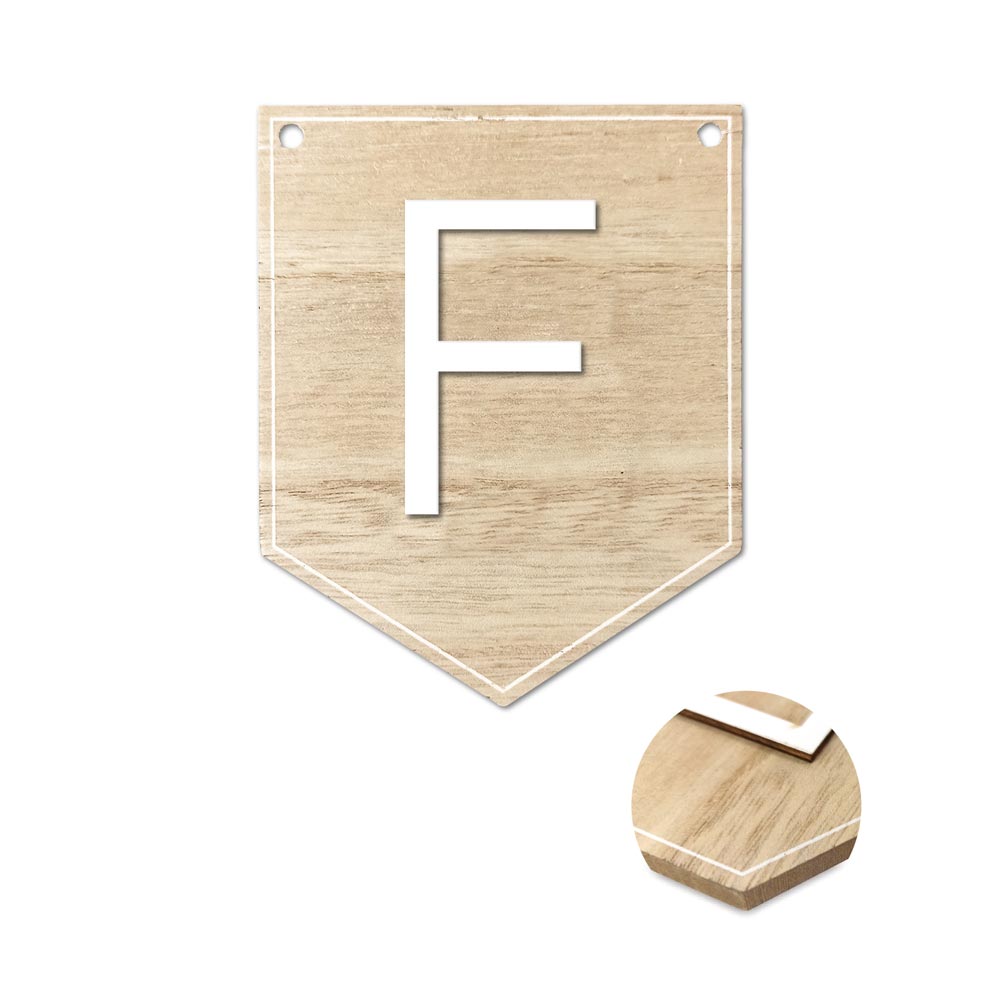Plaque f pour guirlande alphabet