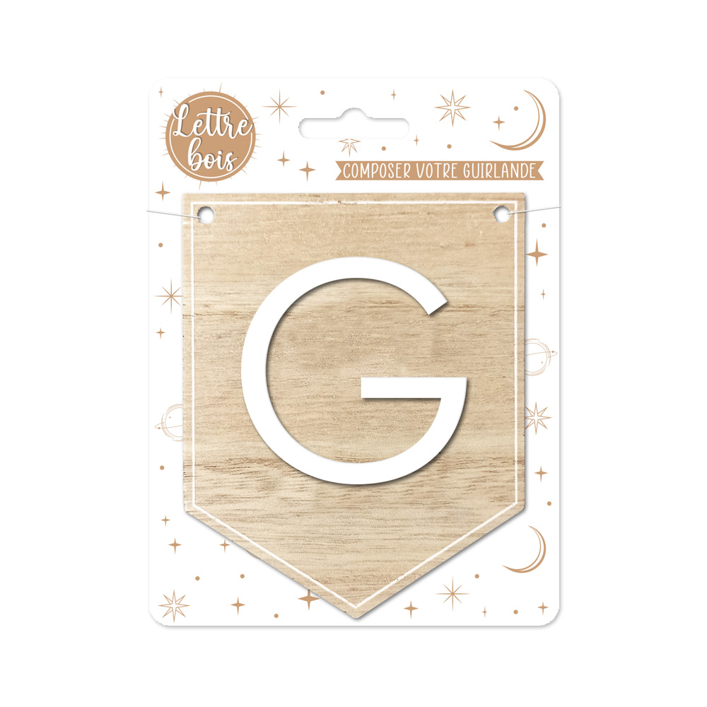 Plaque g pour guirlande alphabet