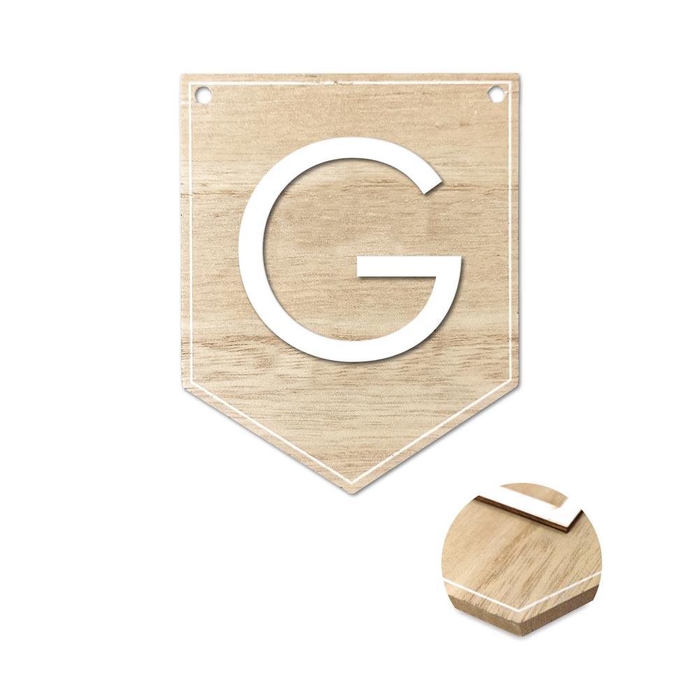 Plaque g pour guirlande alphabet