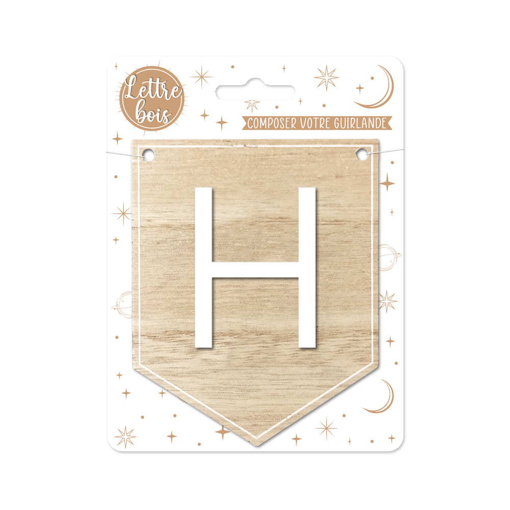 Plaque h pour guirlande alphabet