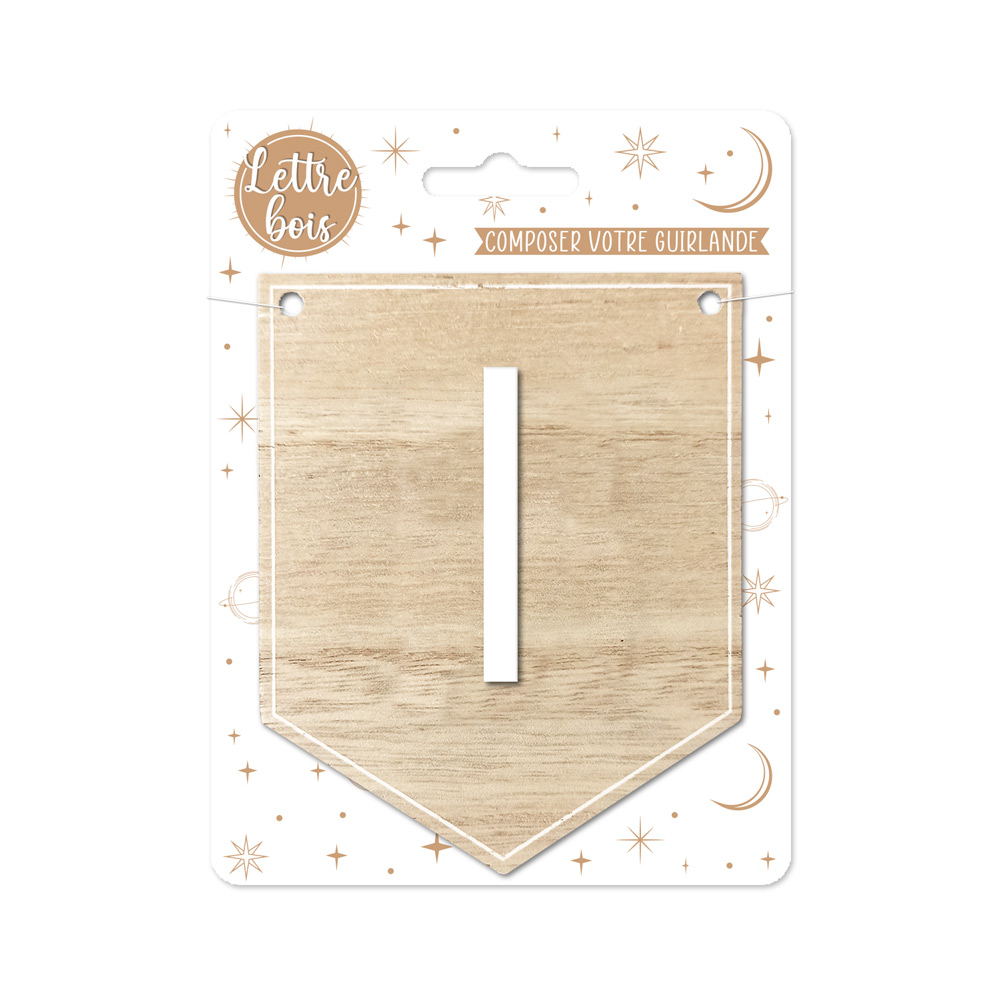 Plaque i pour guirlande alphabet