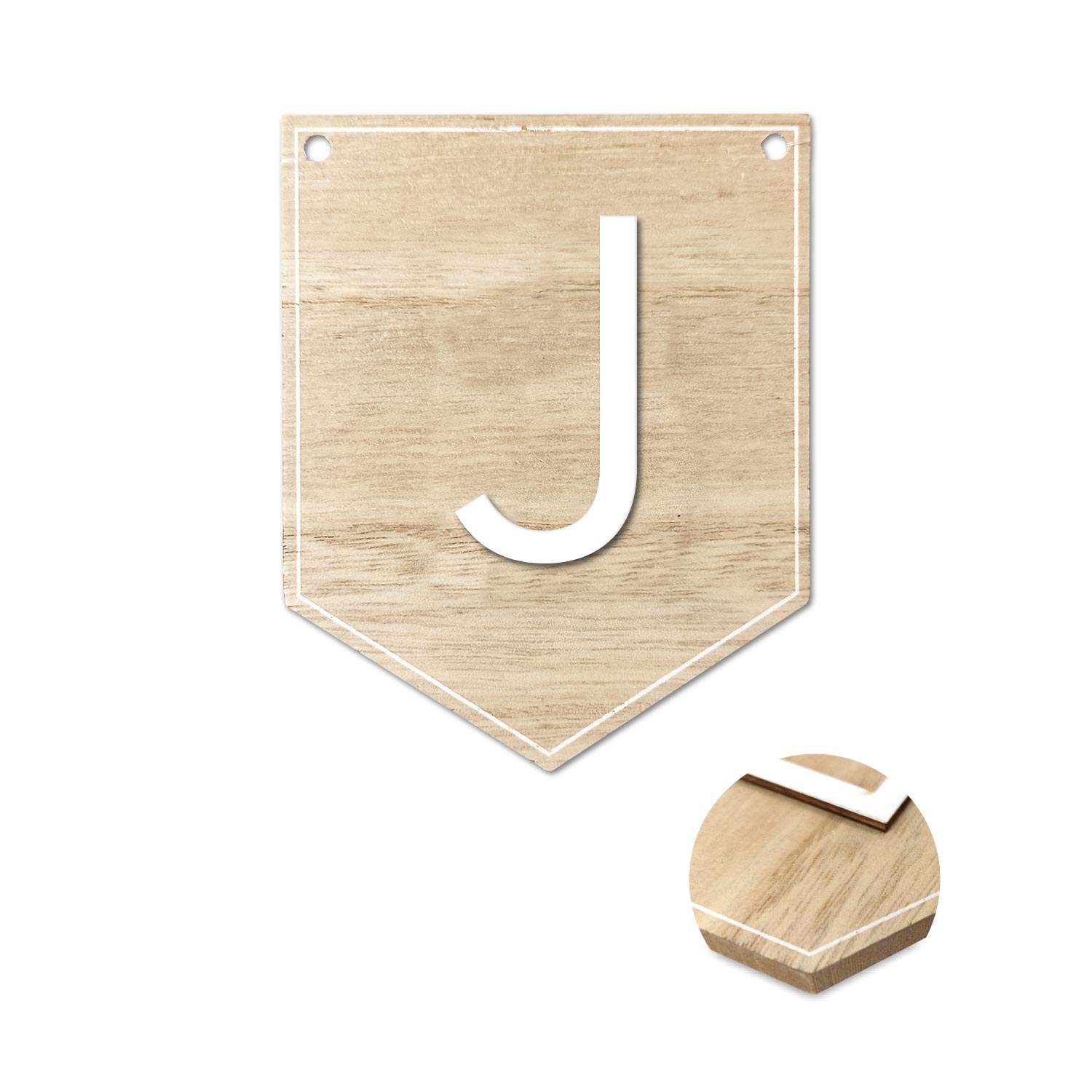 Plaque j pour guirlande alphabet