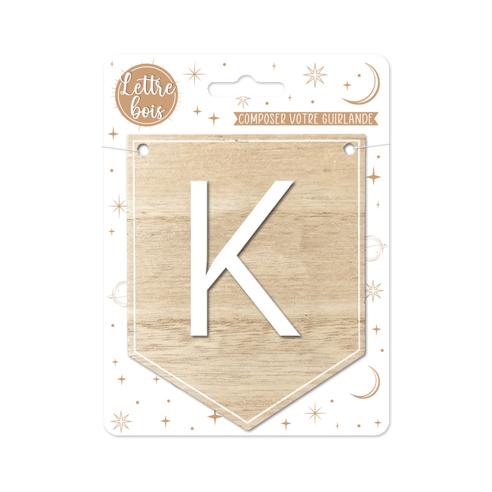 Plaque k pour guirlande alphabet