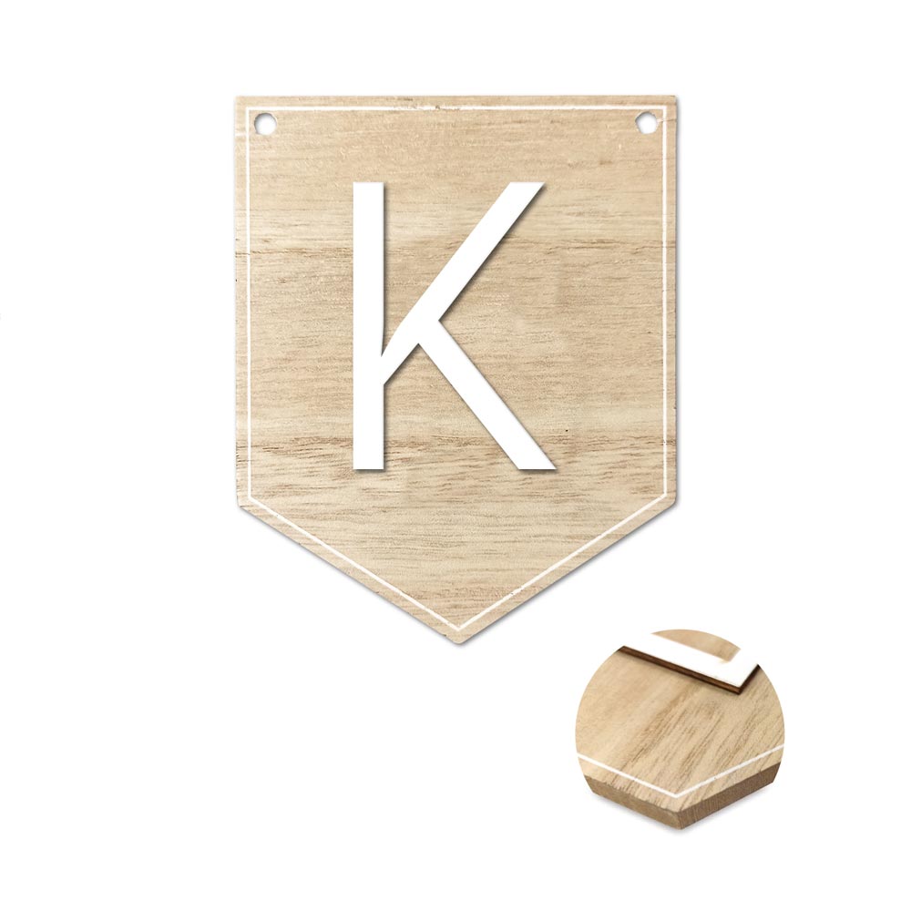 Plaque k pour guirlande alphabet