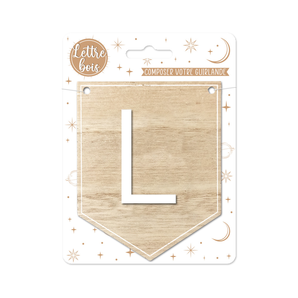 Plaque l pour guirlande alphabet
