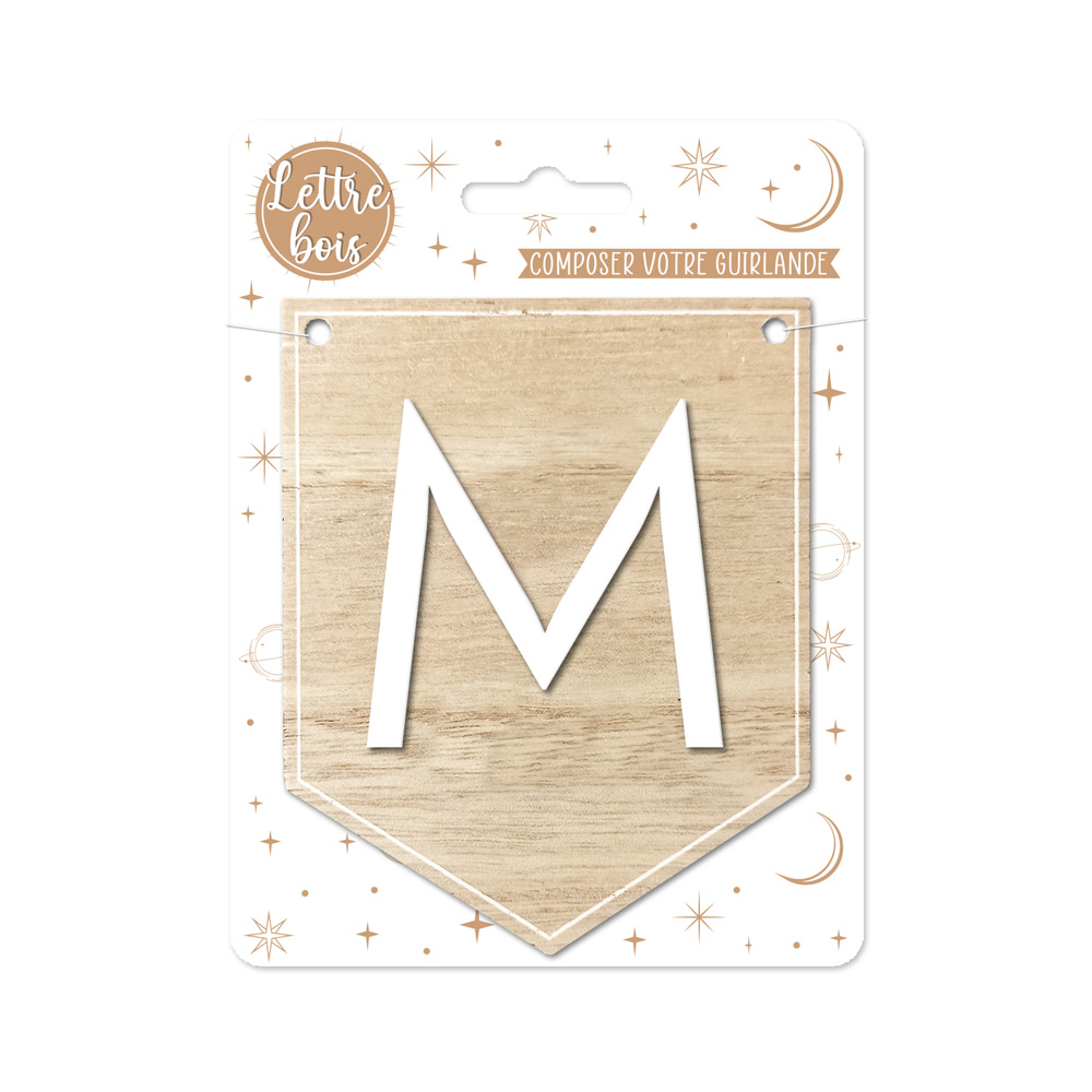Plaque m pour guirlande alphabet