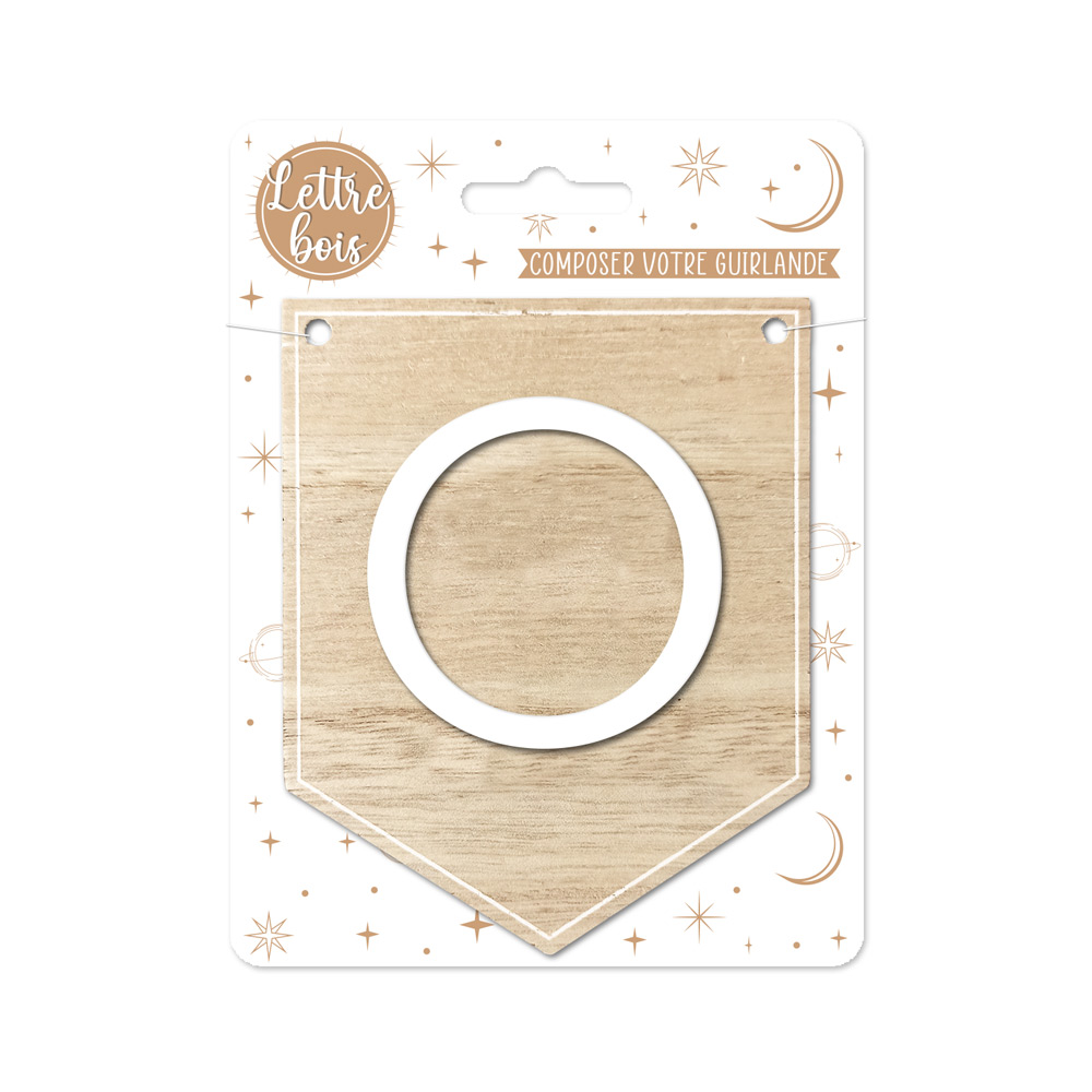 Plaque o pour guirlande alphabet