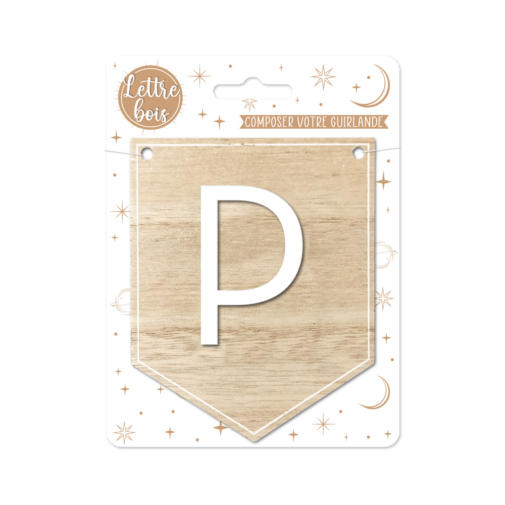 Plaque p pour guirlande alphabet