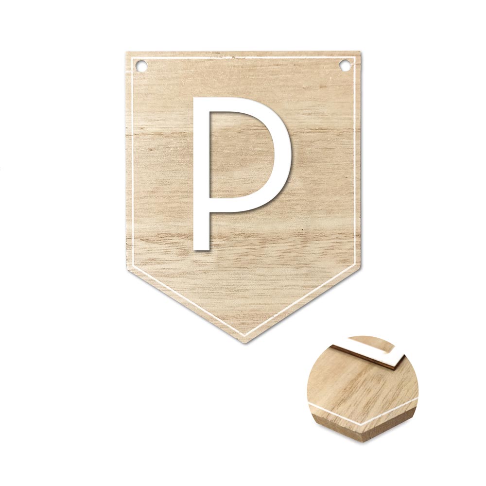 Plaque p pour guirlande alphabet