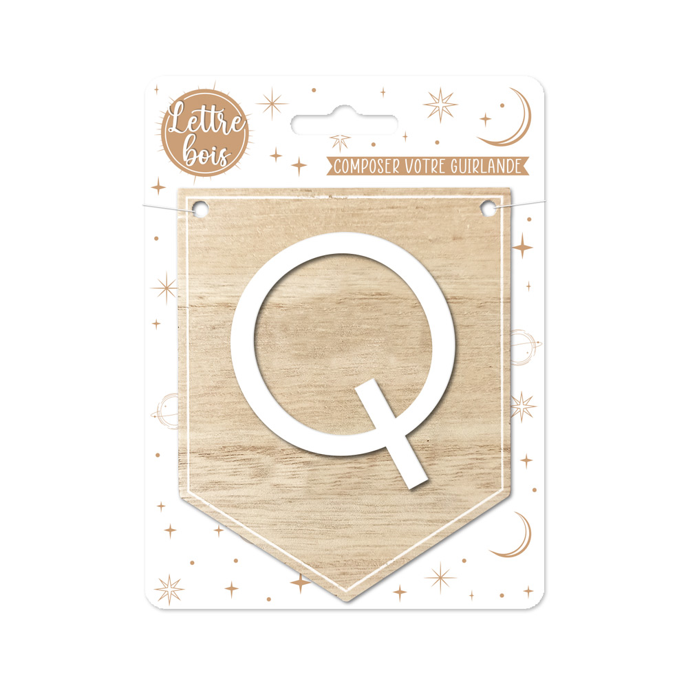 Plaque q pour guirlande alphabet