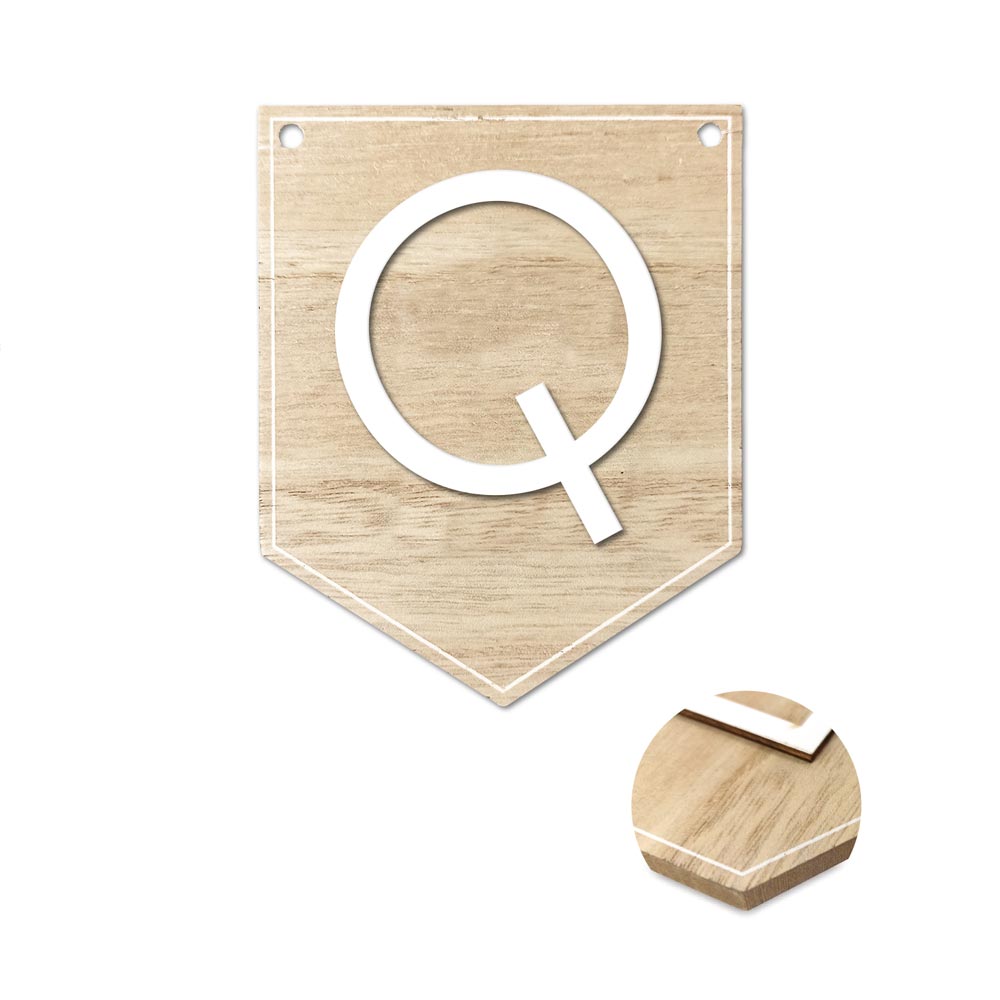 Plaque q pour guirlande alphabet