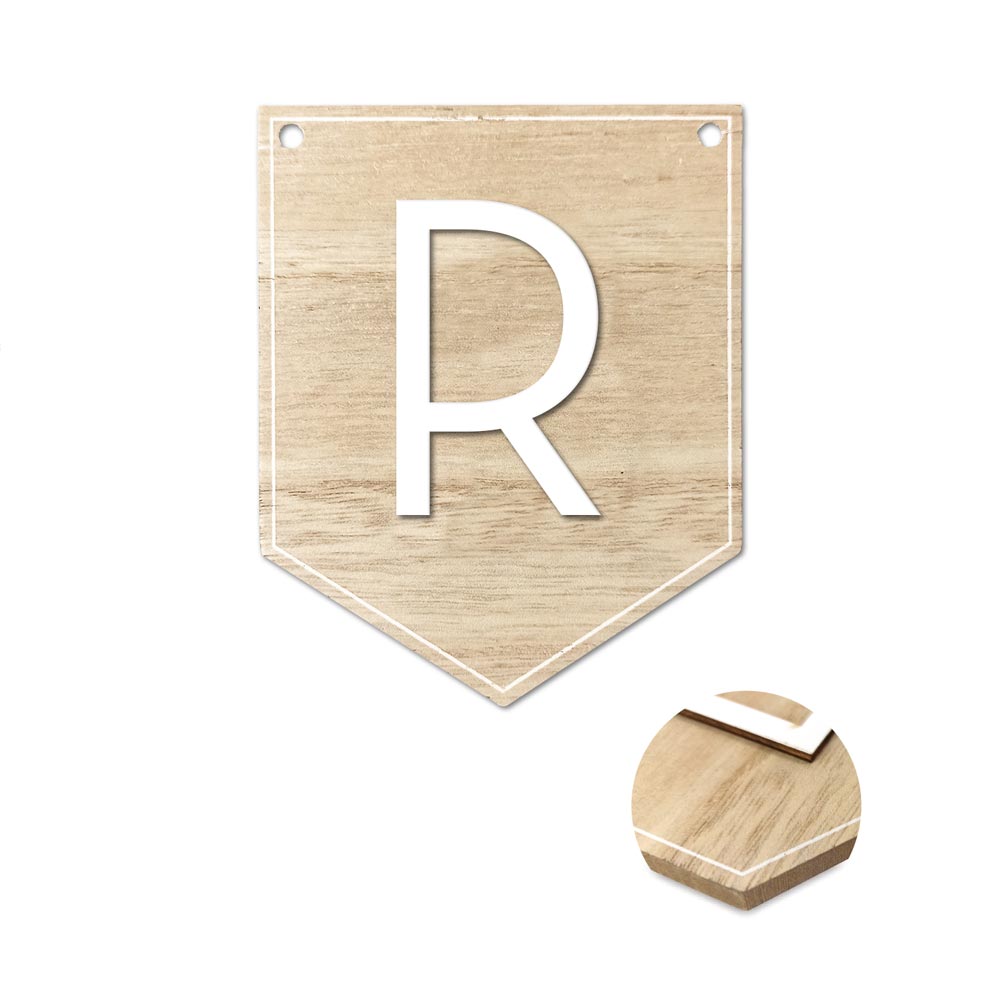 Plaque r pour guirlande alphabet