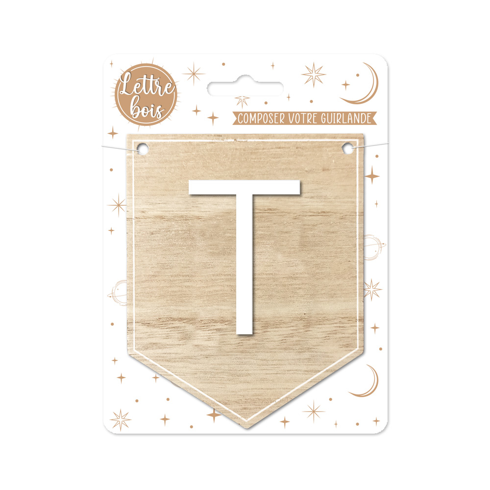 Plaque t pour guirlande alphabet