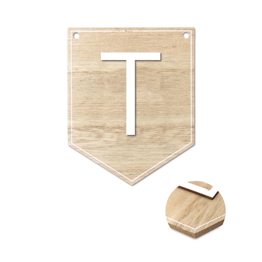 Plaque t pour guirlande alphabet