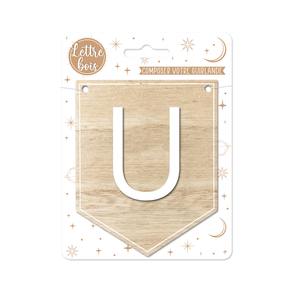 Plaque u pour guirlande alphabet