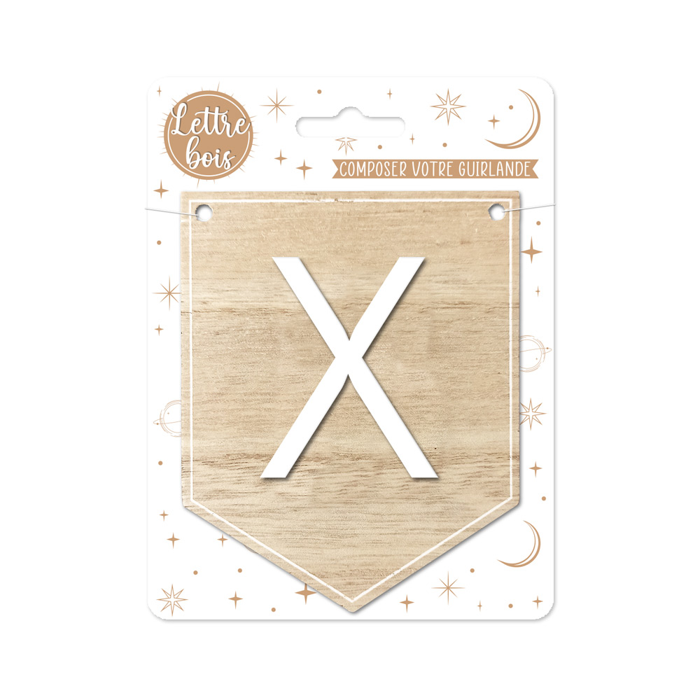 Plaque x pour guirlande alphabet