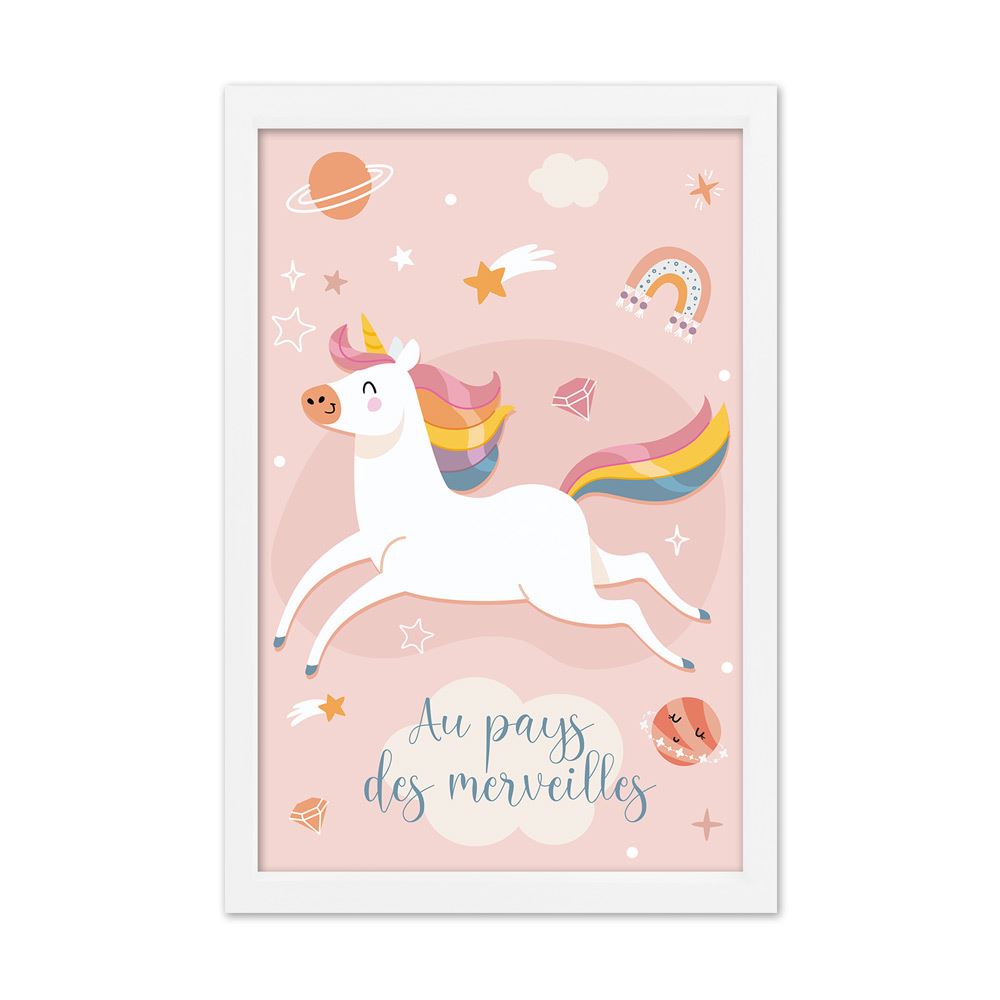 Cadre licorne 20x30cms