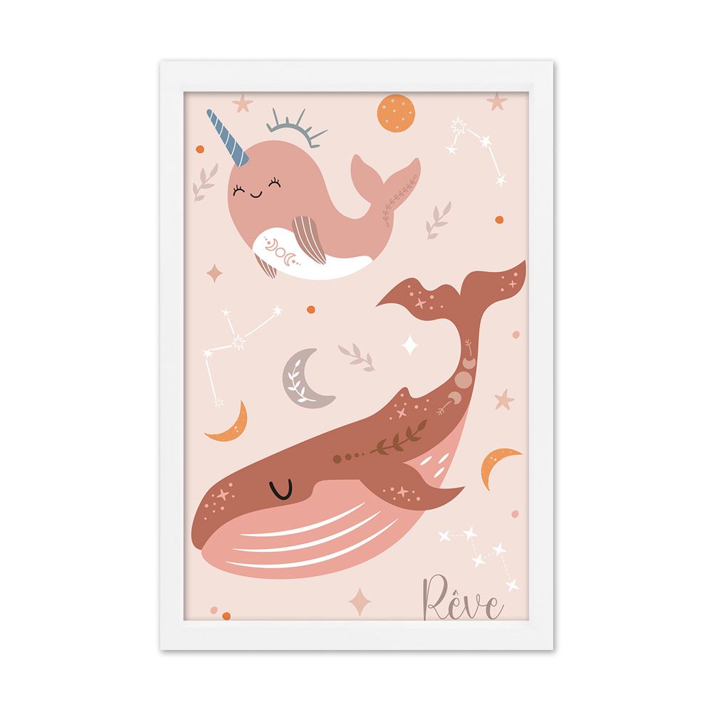Cadre baleine "reve" 20x30cms