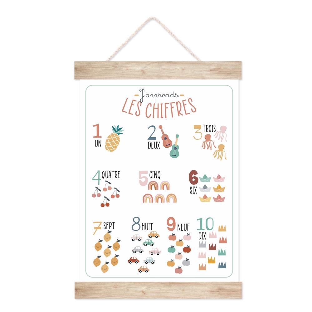 Kakemono "j apprends les chiffres"
