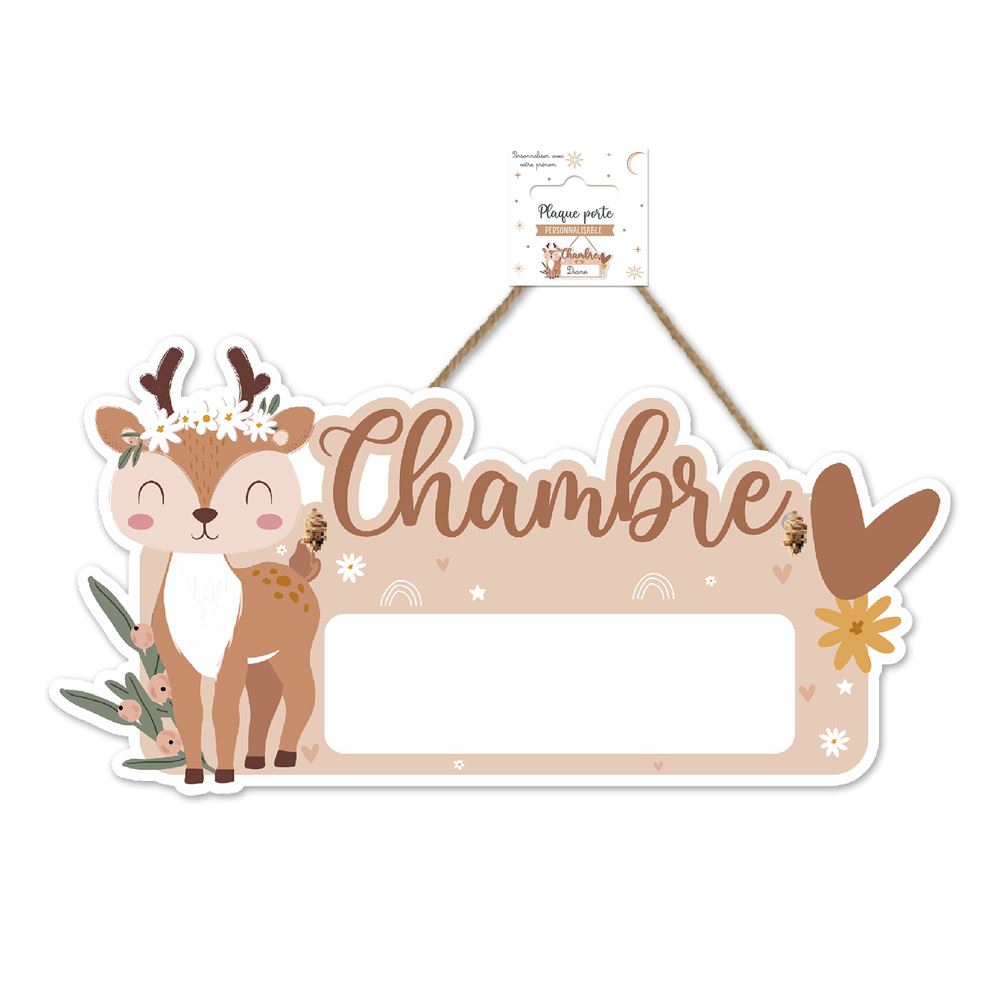 Plaque personnalisable biche