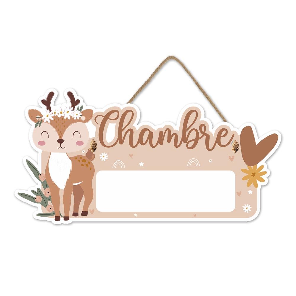 Plaque personnalisable biche