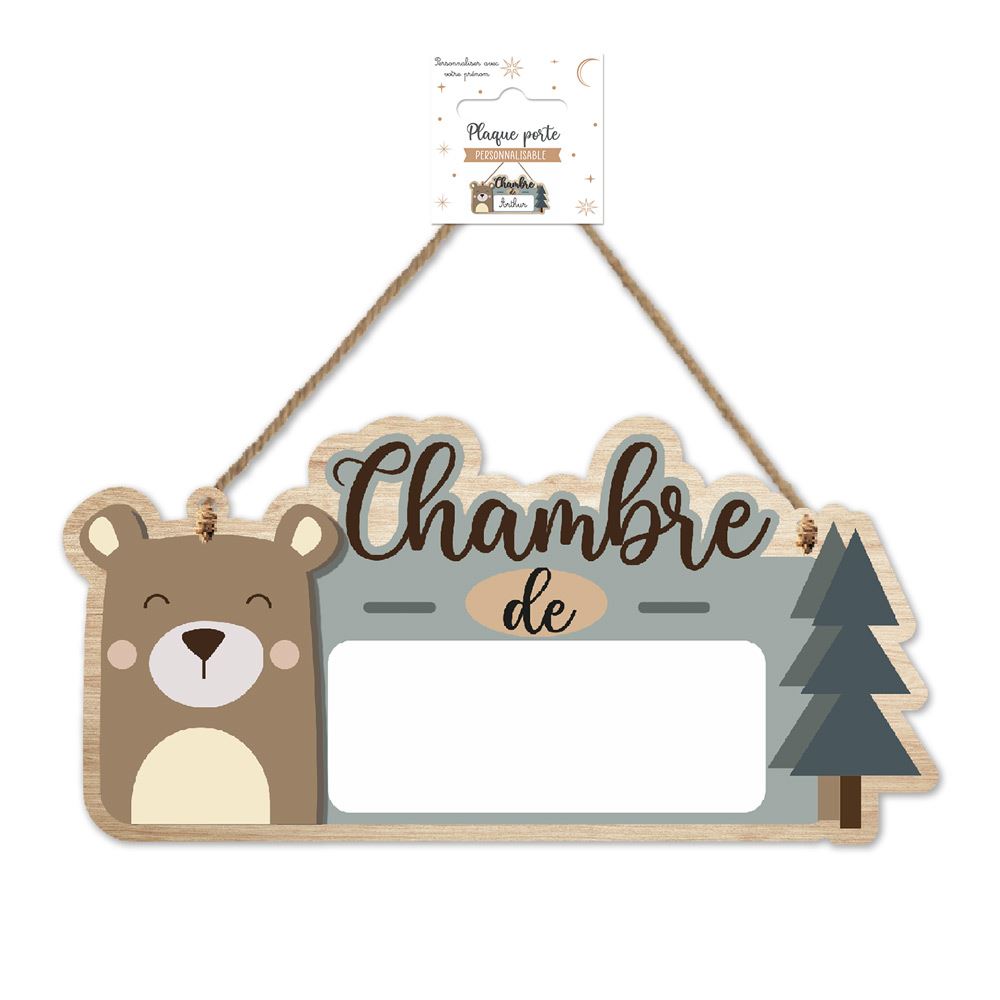 Plaque personnalisable ours