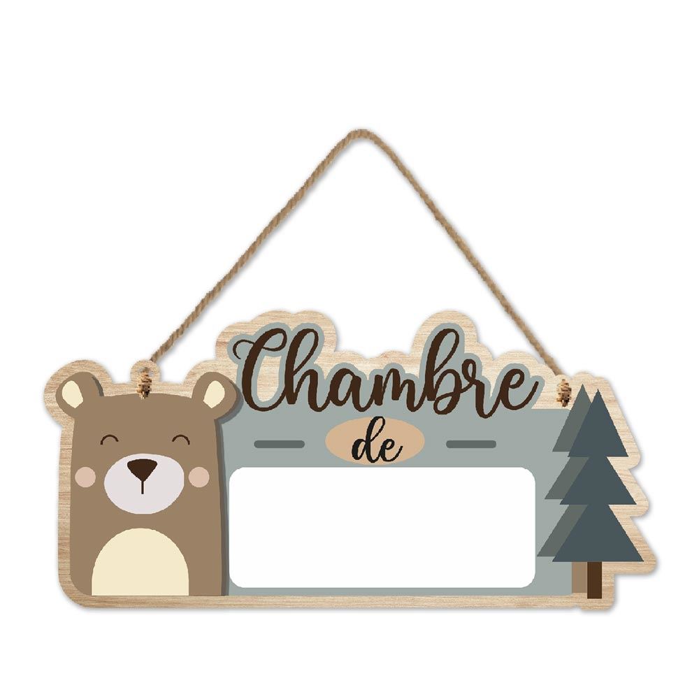 Plaque personnalisable ours