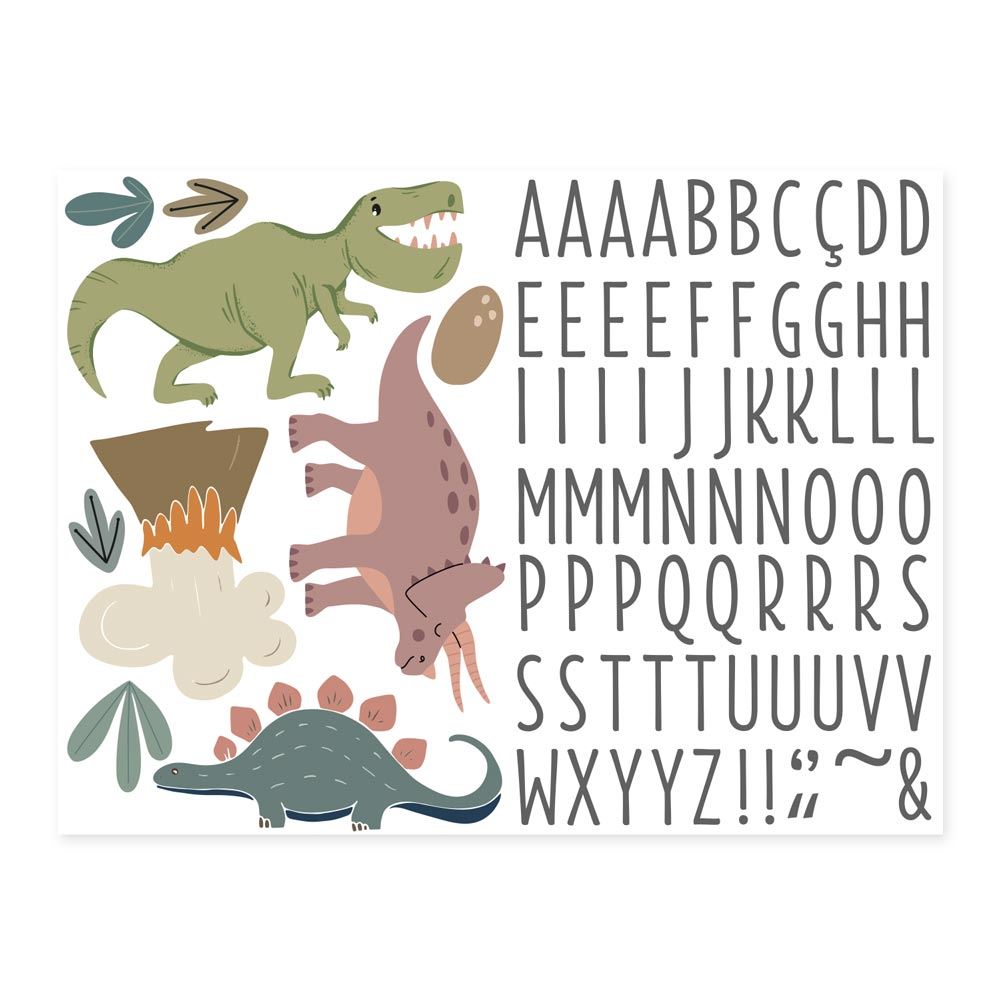 Stickers prenoms dinosaures