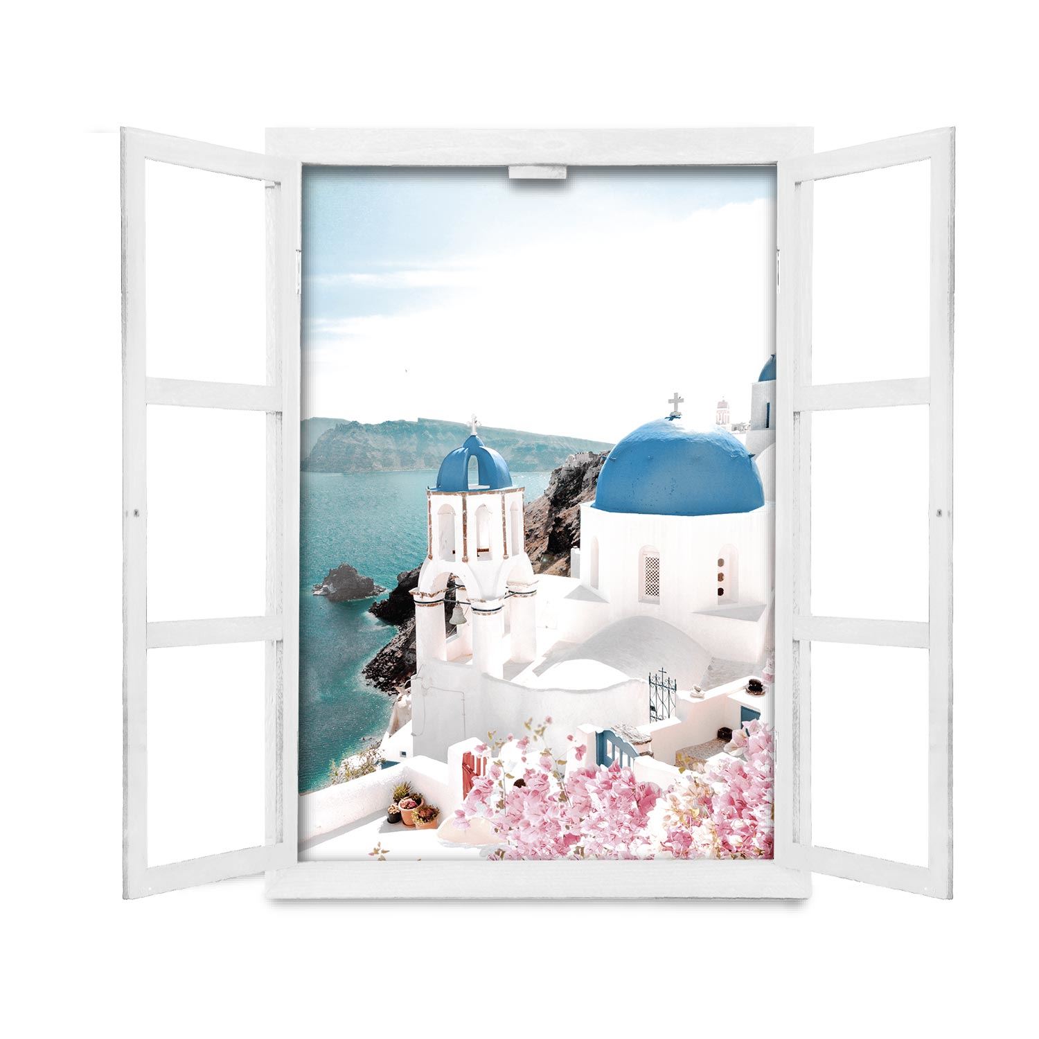Fenetre tableau vue santorin