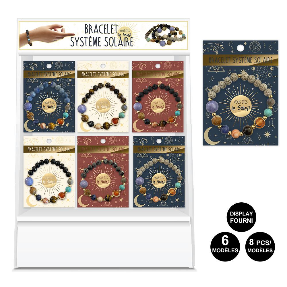 Bracelet systeme solaire 6mods /48pcs
