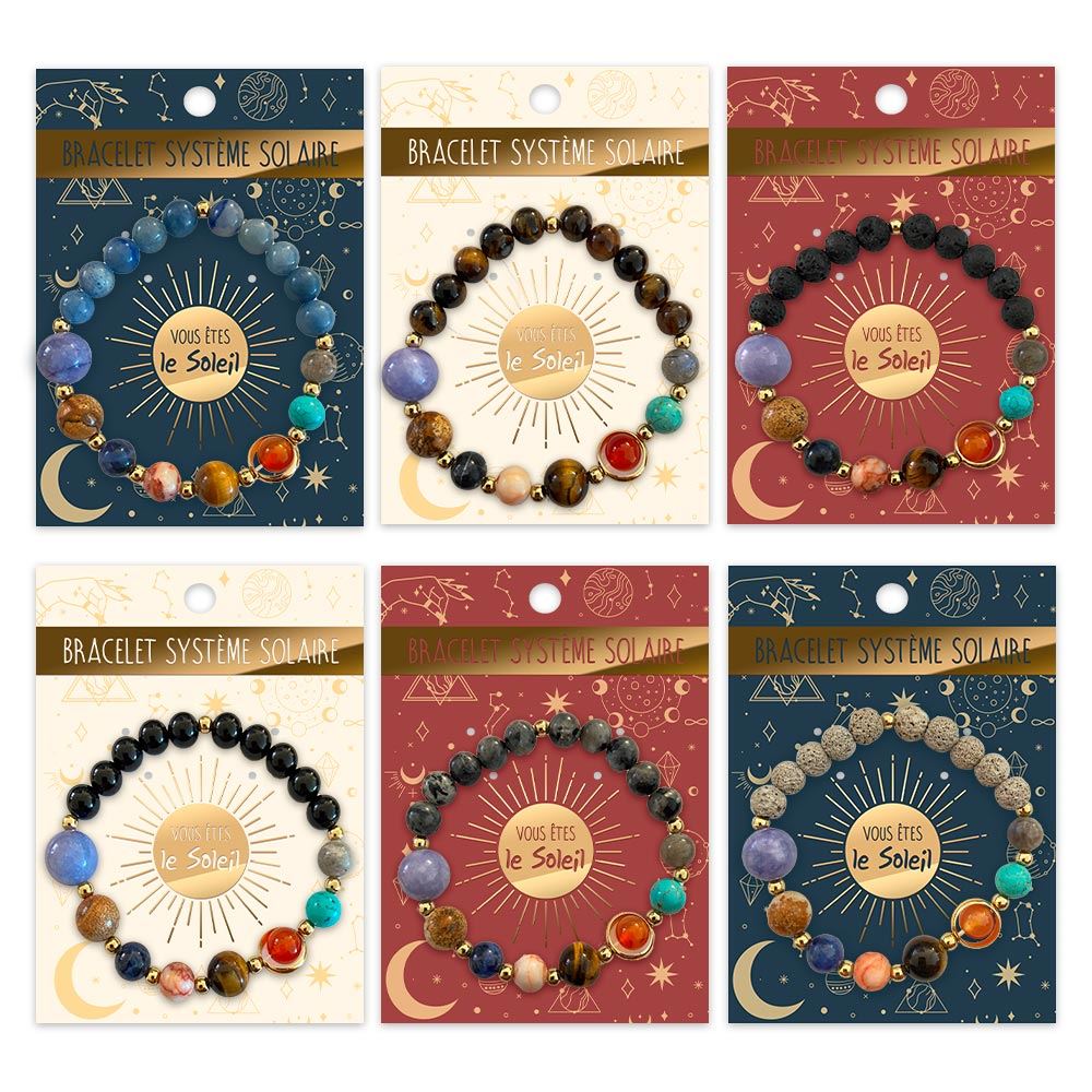 Bracelet systeme solaire 6mods /48pcs