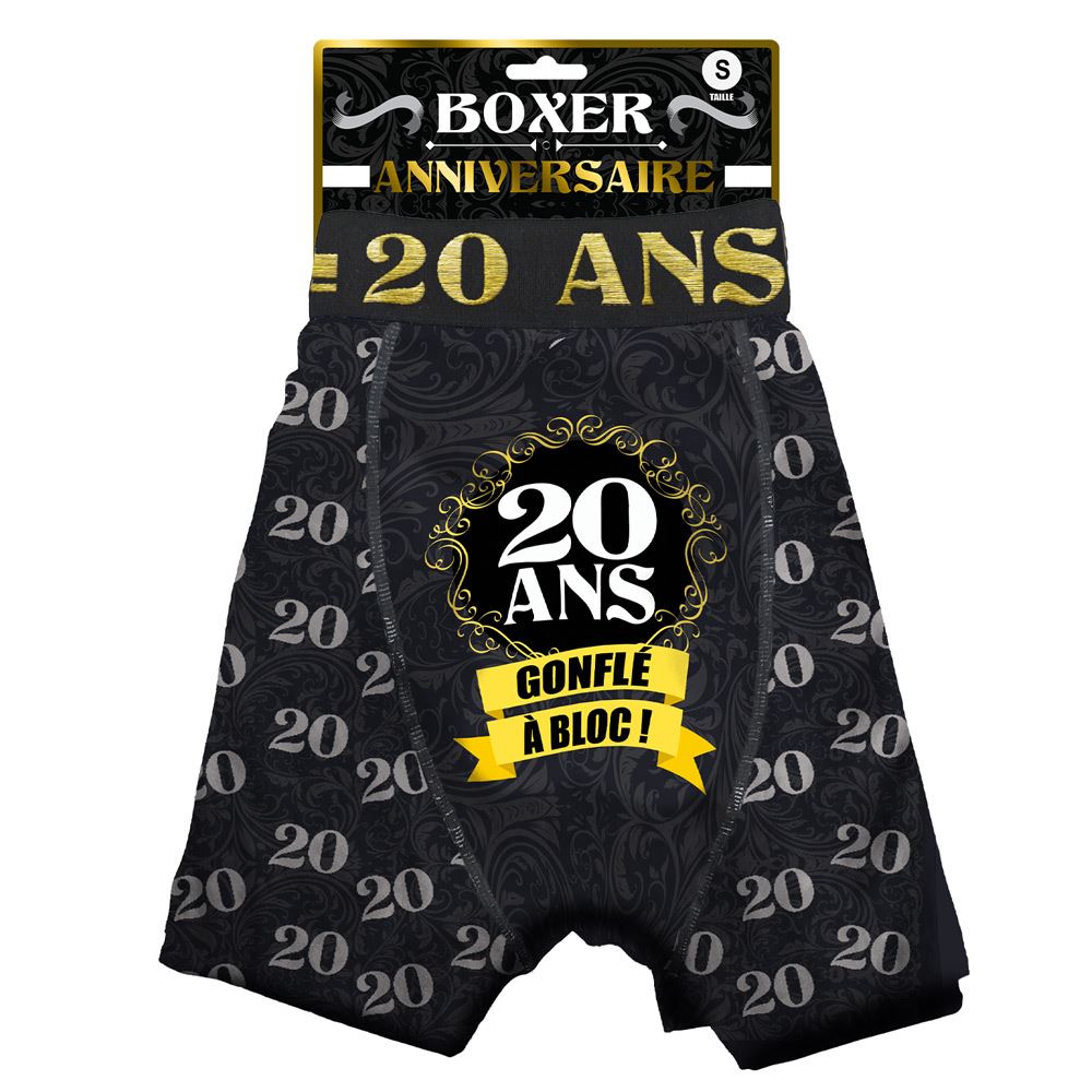 Boxer festif 20ans taille s