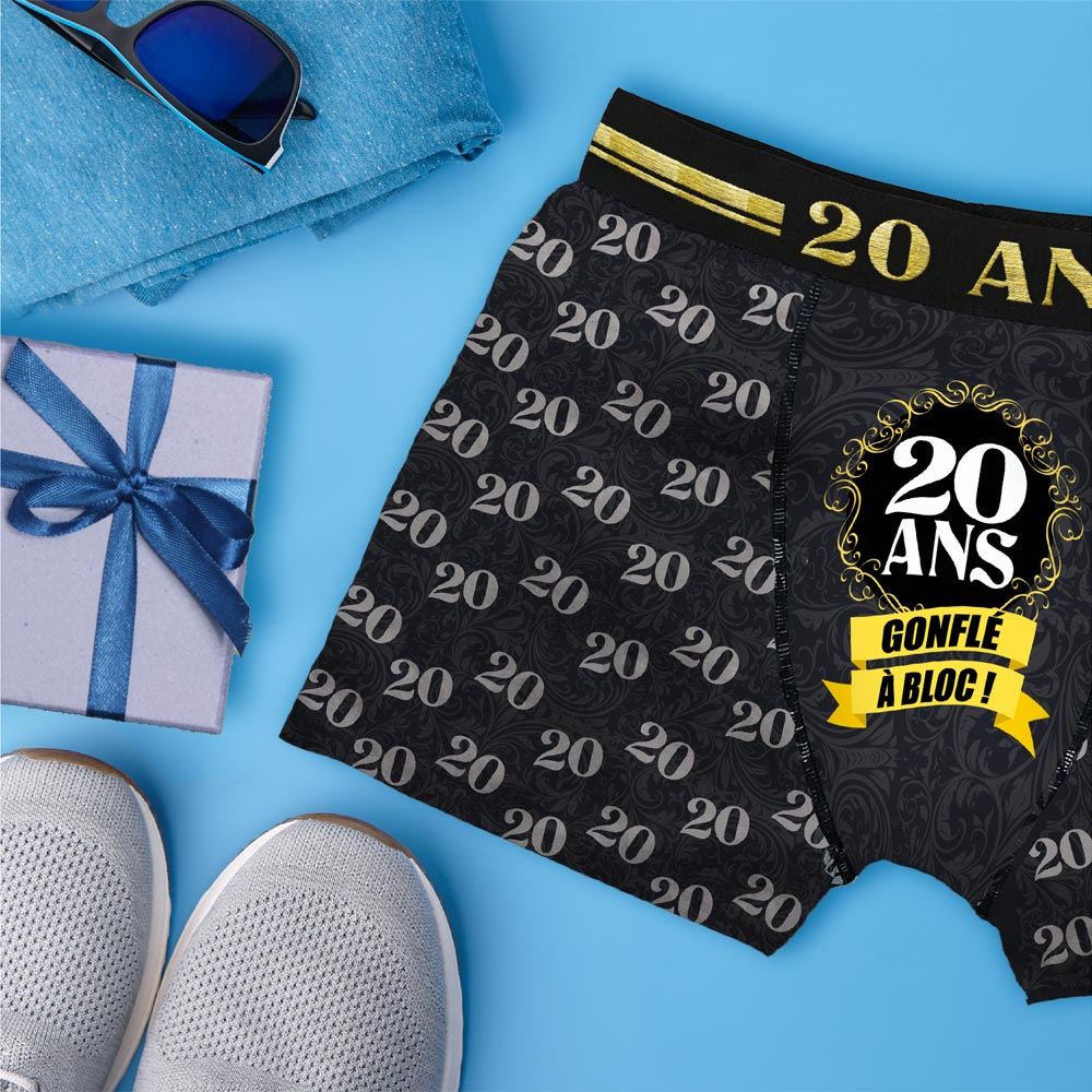 Boxer festif 20ans taille s